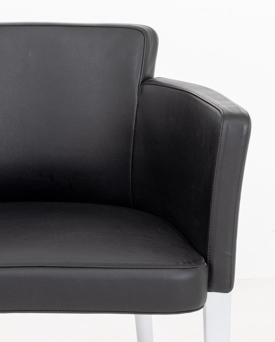 Cassina Ariane Leather Club Chairs, Pair - 4