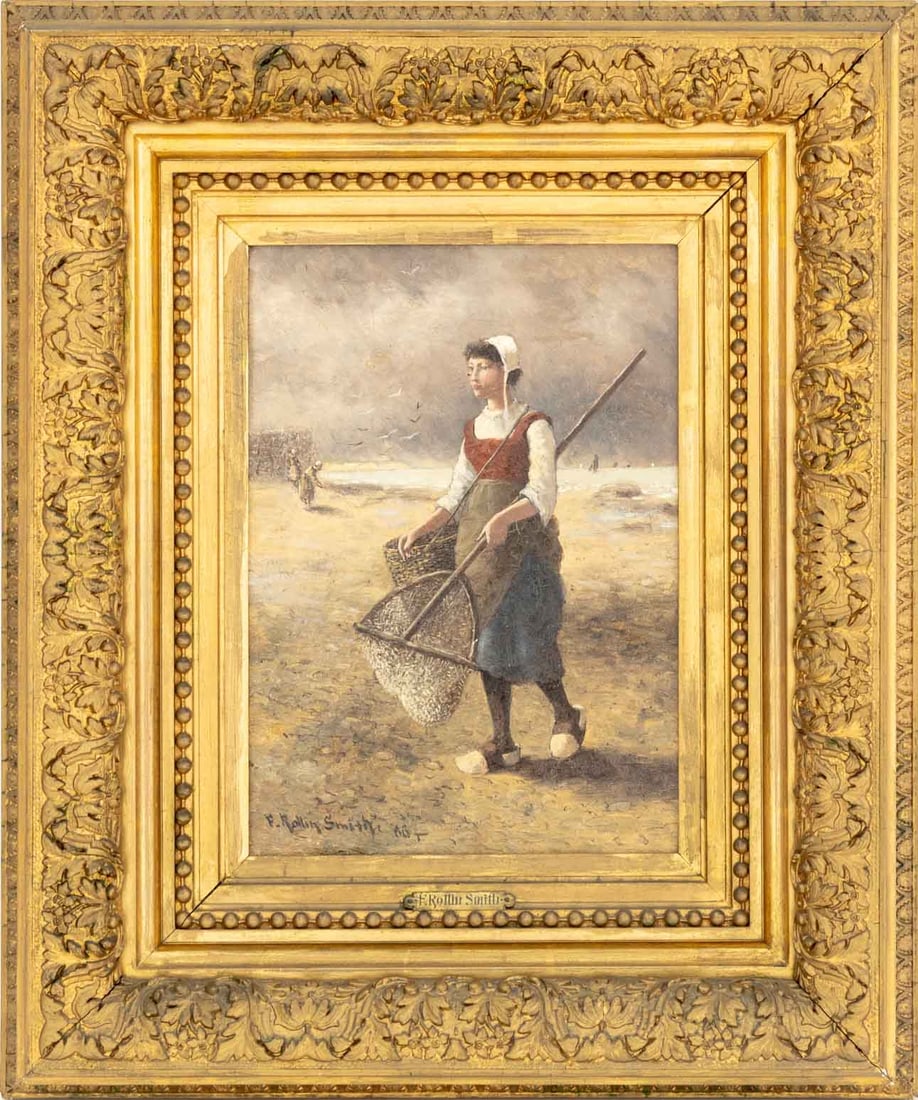 F. Rollin Smith Fisherwoman Oil on Canvas, 1886 (1 of 9)