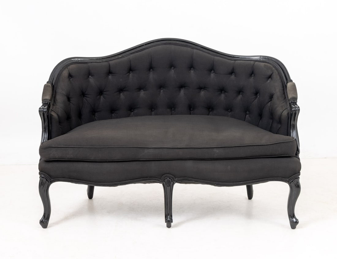Victorian Ebonized Settee - 2