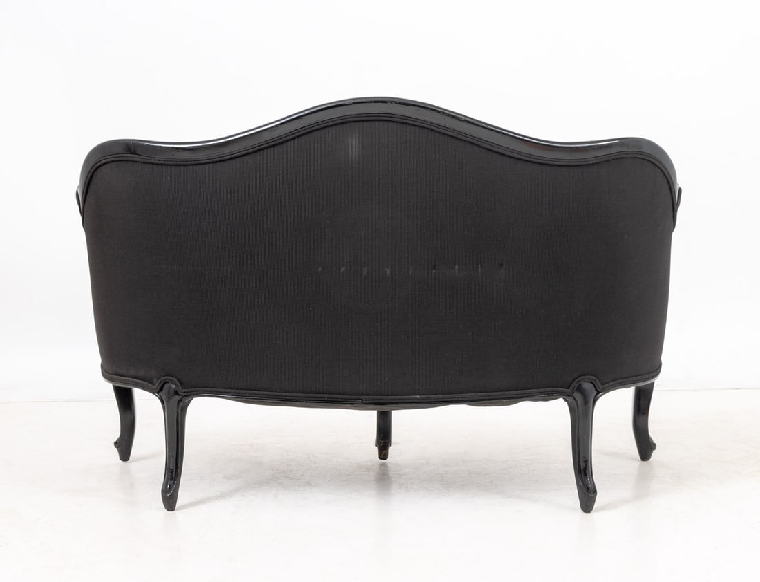 Victorian Ebonized Settee - 6