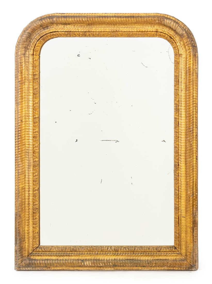 Louis Philippe Giltwood Framed Arched Mirror (1 of 7)