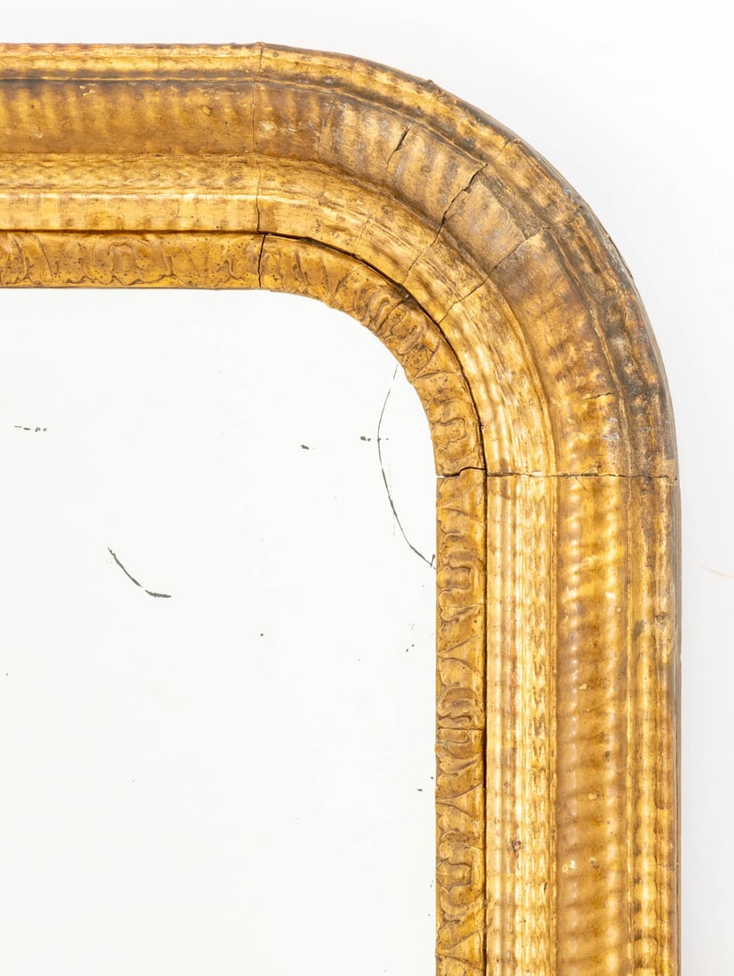 Louis Philippe Giltwood Framed Arched Mirror - 2