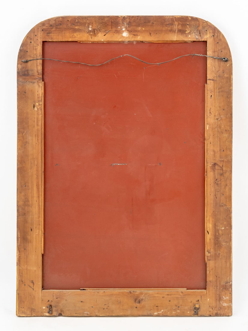 Louis Philippe Giltwood Framed Arched Mirror - 7