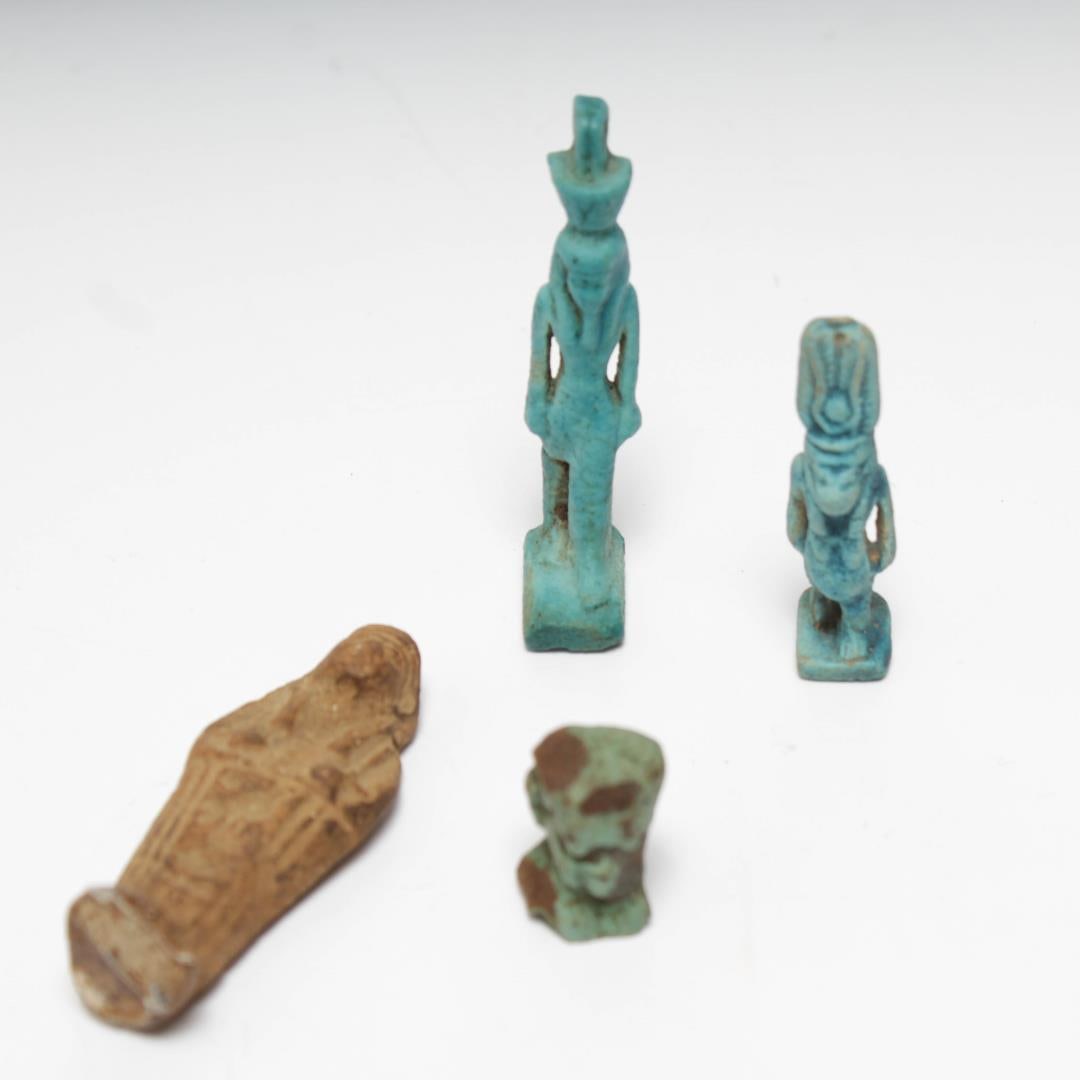 Egyptian Faience Ushabti & Amulets, 4 (1 of 19)