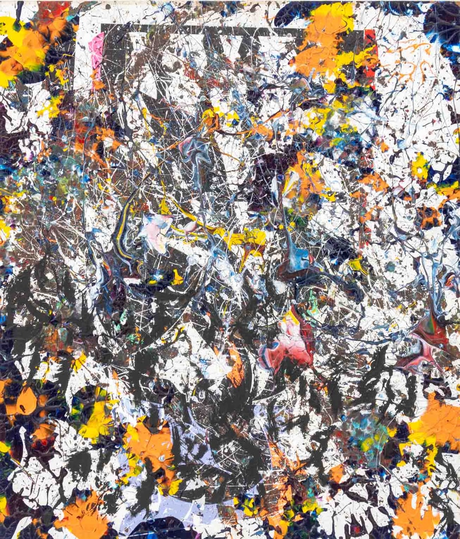 Contemporary Abstraction Acrylic with Collage (1 of 7)