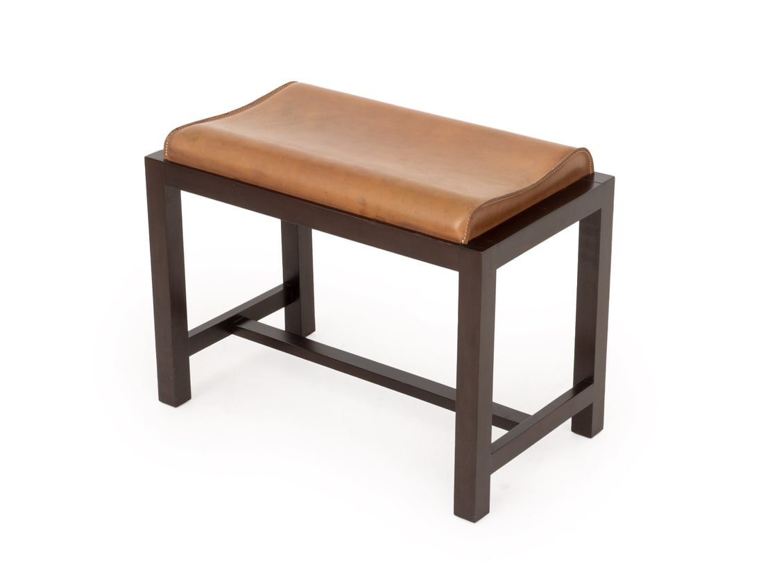 Modern Leather Seat Bench (1 of 8)