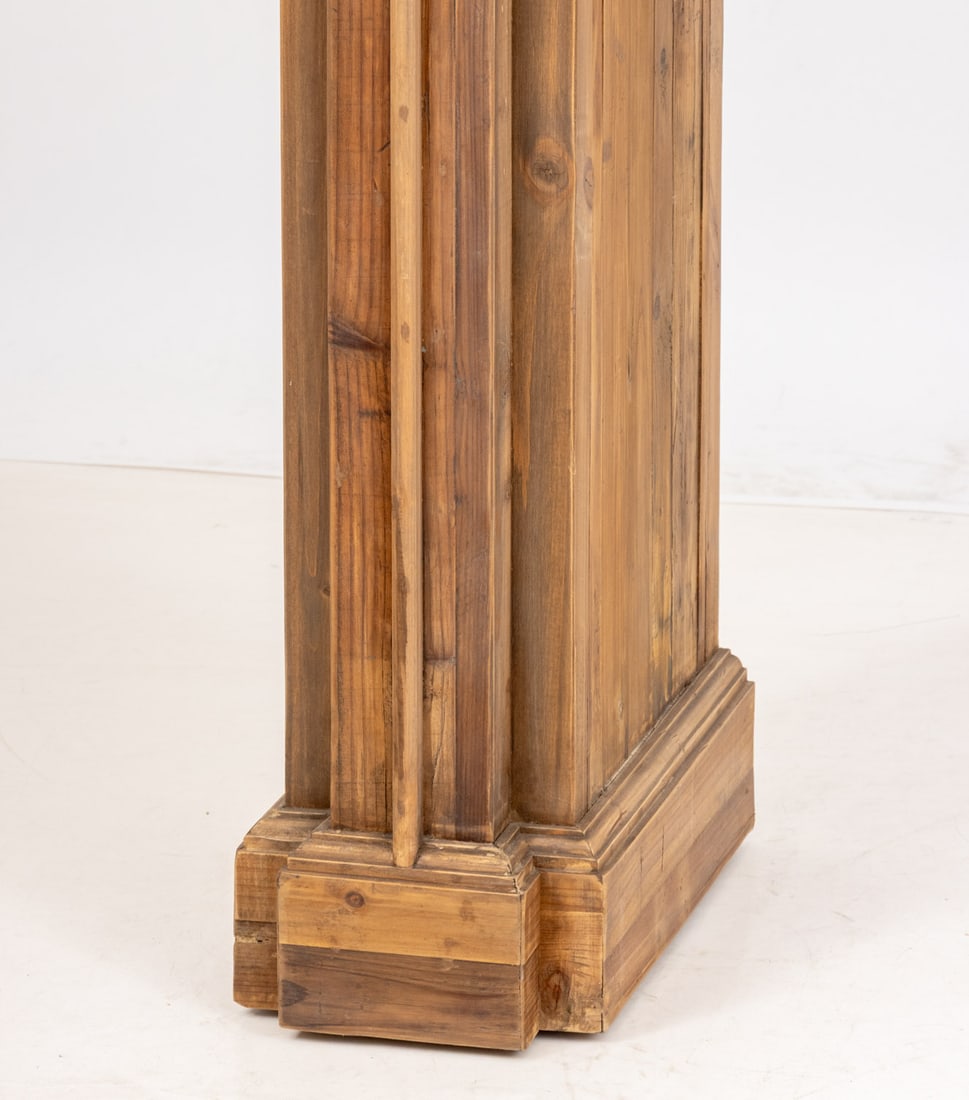 Rustic Wood Oak Fireplace Surround - 4