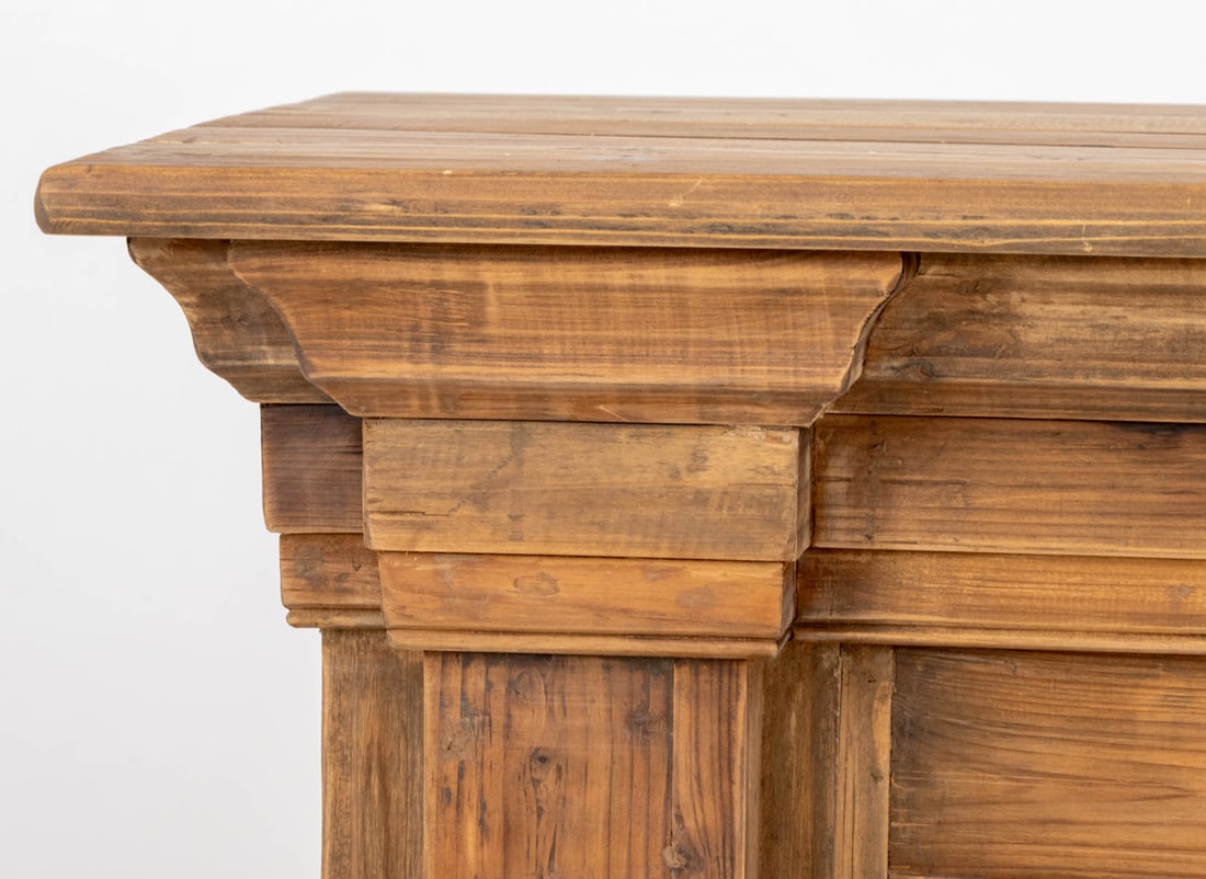 Rustic Wood Oak Fireplace Surround - 6