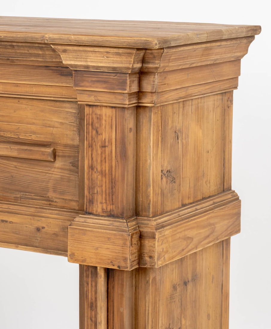 Rustic Wood Oak Fireplace Surround - 7