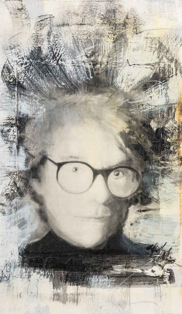 Walford Williams "Andy Warhol" Mixed Media: Walford Williams (Jamaican, b. 1974), "Andy Warhol", Mixed Media on Canvas, signed lower right, unframed. 24" H x 14" W x 1" D. Provenance: From a New Jersey Collection. Keywords: Paintings, Multimedi