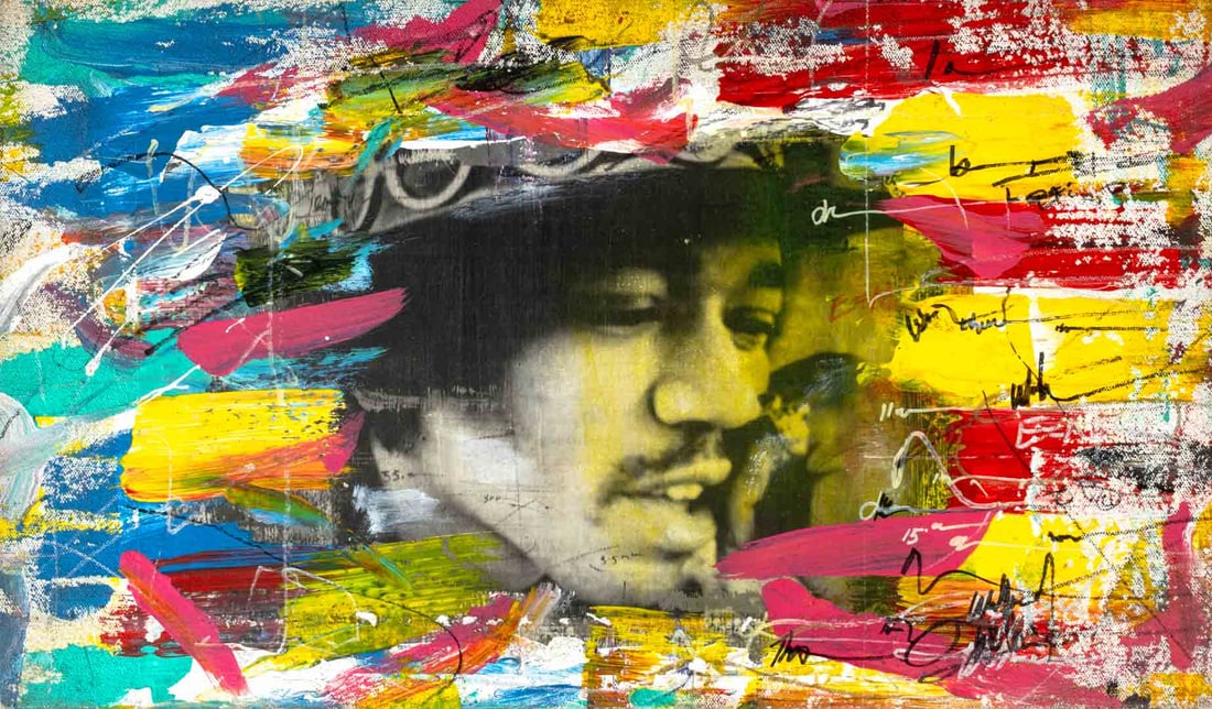 Walford Williams "Jimi Hendrix" Mixed Media (1 of 6)