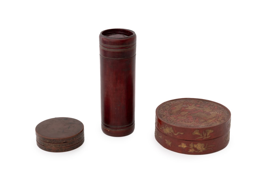 Chinese & Japanese Red Lacquer Boxes, 3 (1 of 12)