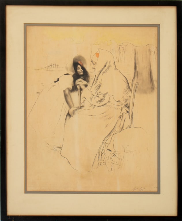 Louis Legrand "L'Aieule" Etching and Aquatint (1 of 12)