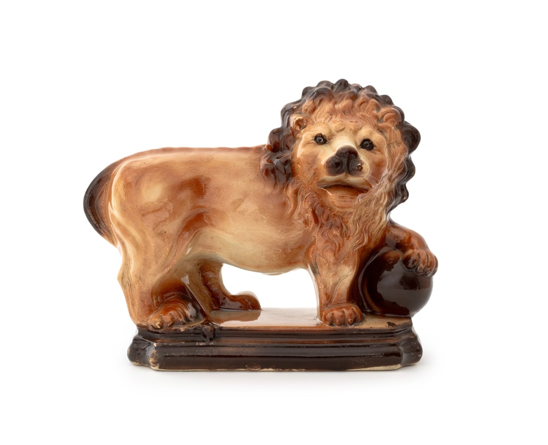 Staffordshire Standing Lion Sculpture, 19th C. (1 of 9)