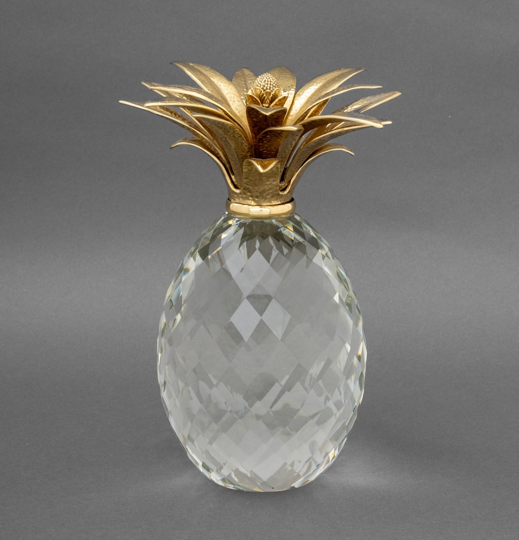 Eichholtz Pineapple Form Brass & Crystal Sculpture (1 of 8)