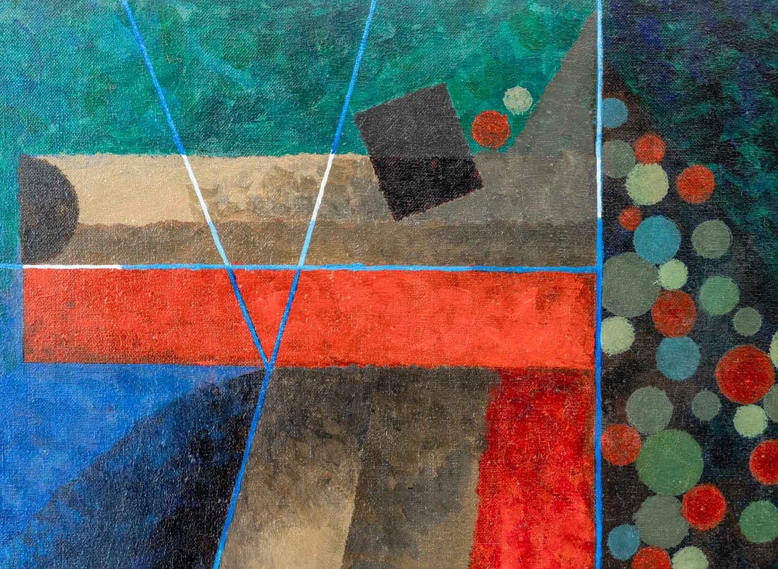 Otto Storch Geometric Composition Oil on Canvas - 3