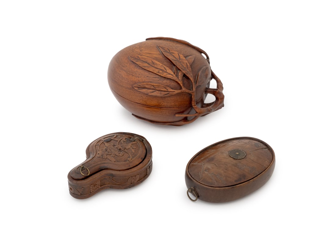 Chinese & Japanese Carved Wood Boxes, 3 (1 of 16)