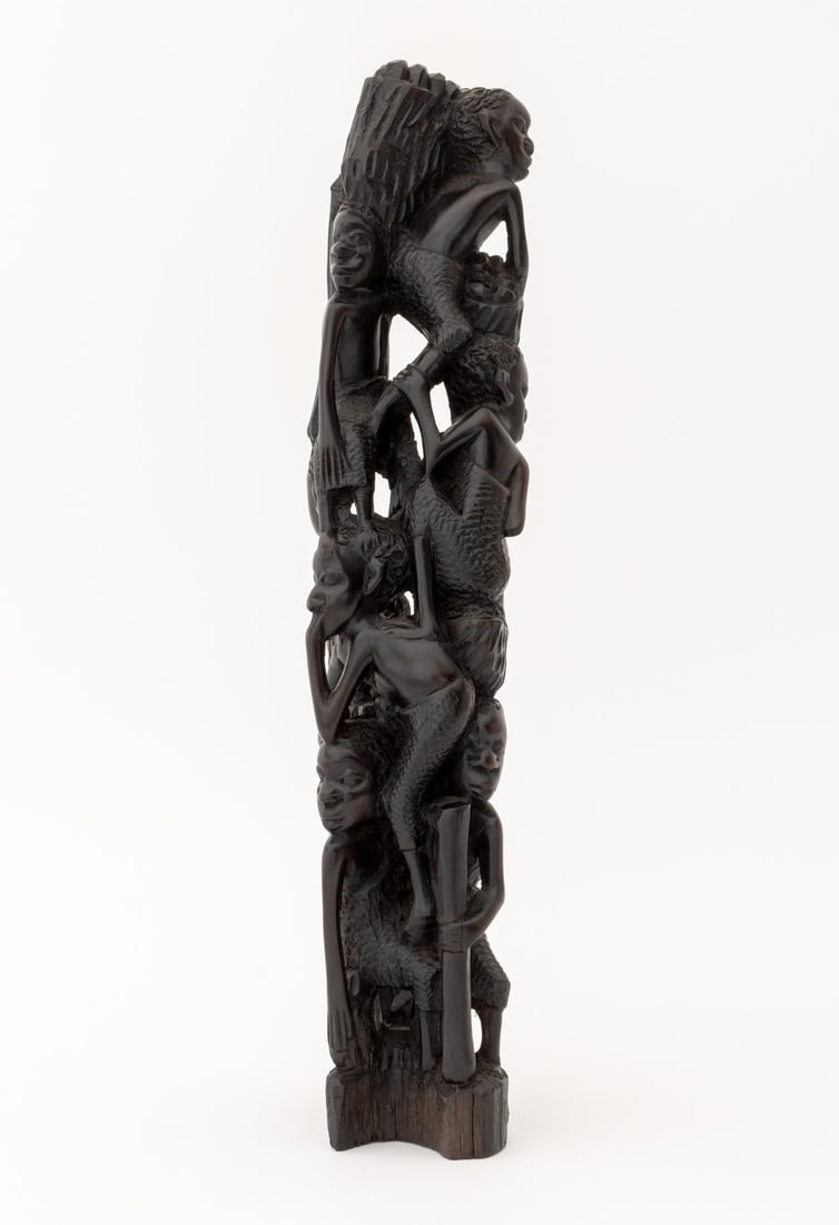 African Makonde Ujamaa Carved Ebony Sculpture - 10