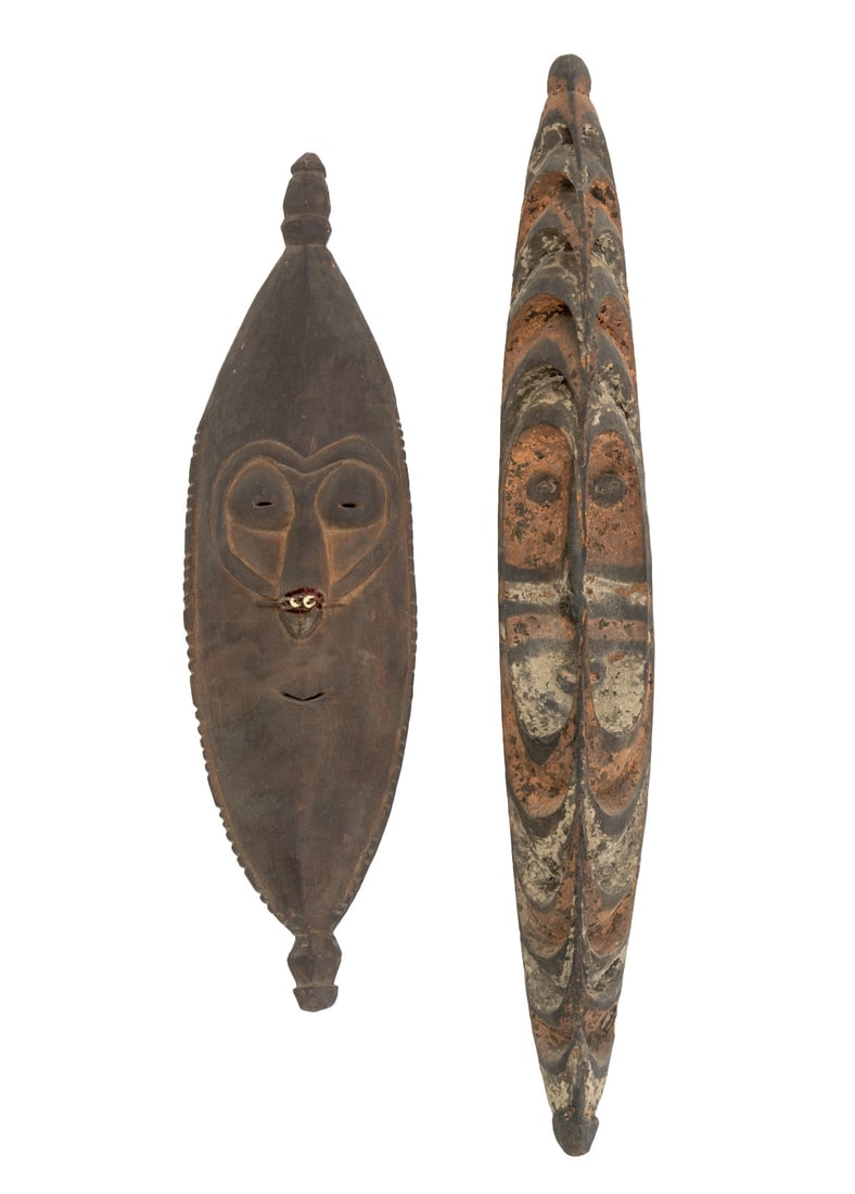 Papua New Guinea Sepik River Carved Wood Masks, 2 (1 of 11)