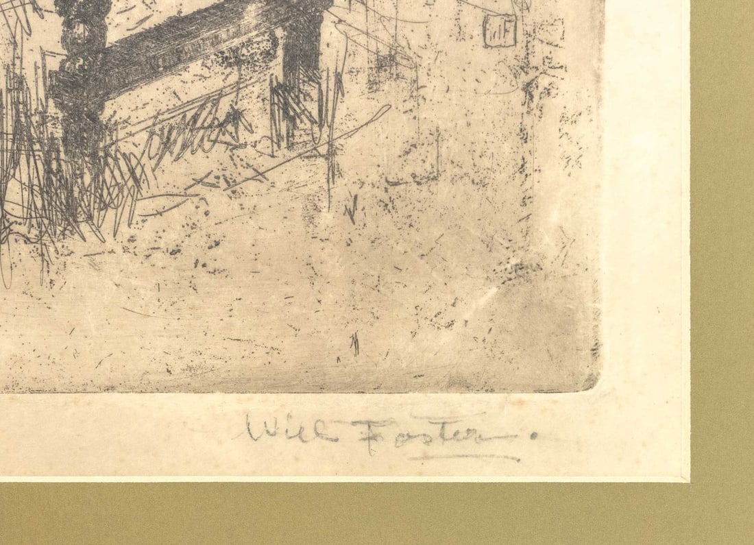 William Frederick Foster Woman at Piano Etching - 7