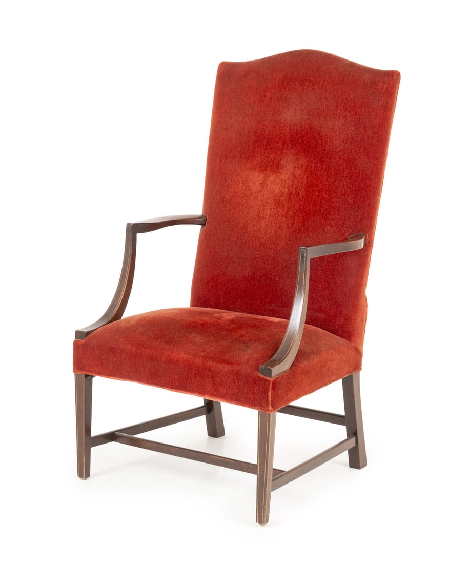 Federal Style Mahogany Lolling Armchair (1 of 6)