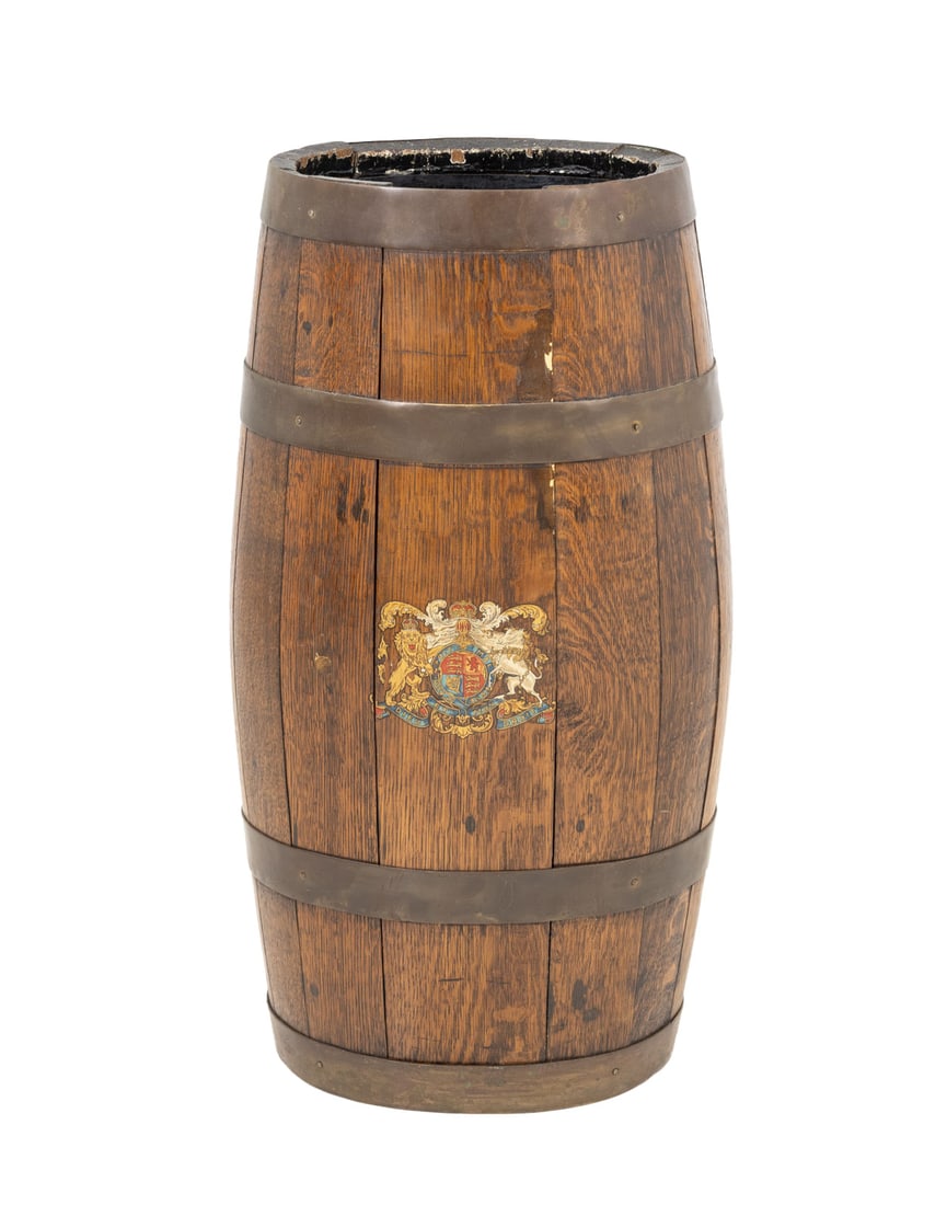 United Kingdom Royal Coat of Arms Oak Barrel (1 of 7)