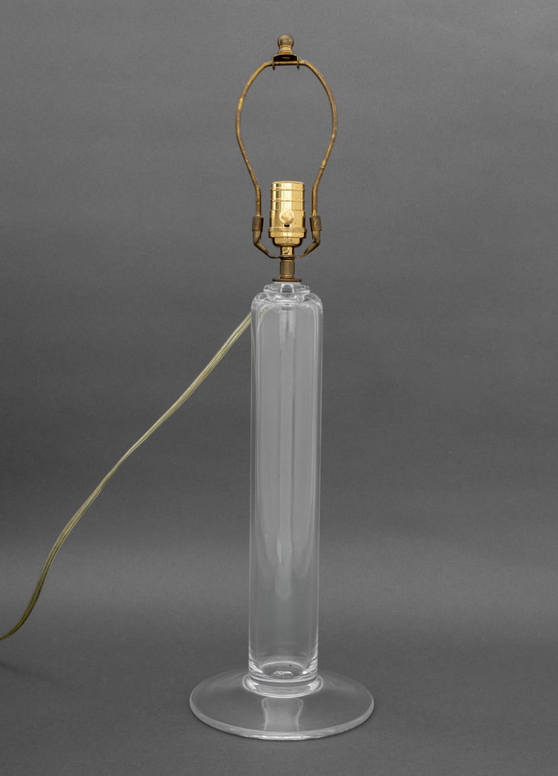 Modern Clear Glass Cylinder Table Lamp (1 of 5)