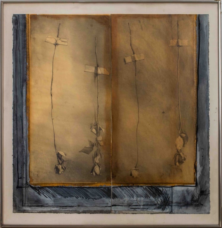 Drying Roses Mixed Media, 20th C. (1 of 9)