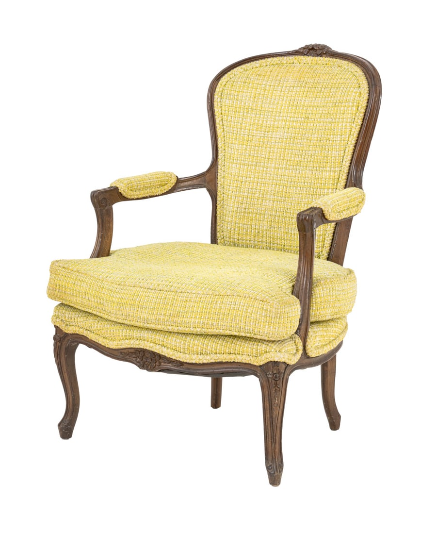 French Provincial Style Chartreuse Fauteuil (1 of 8)