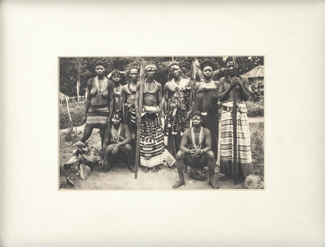 Africans Holding Spears Offset Lithograph - 2
