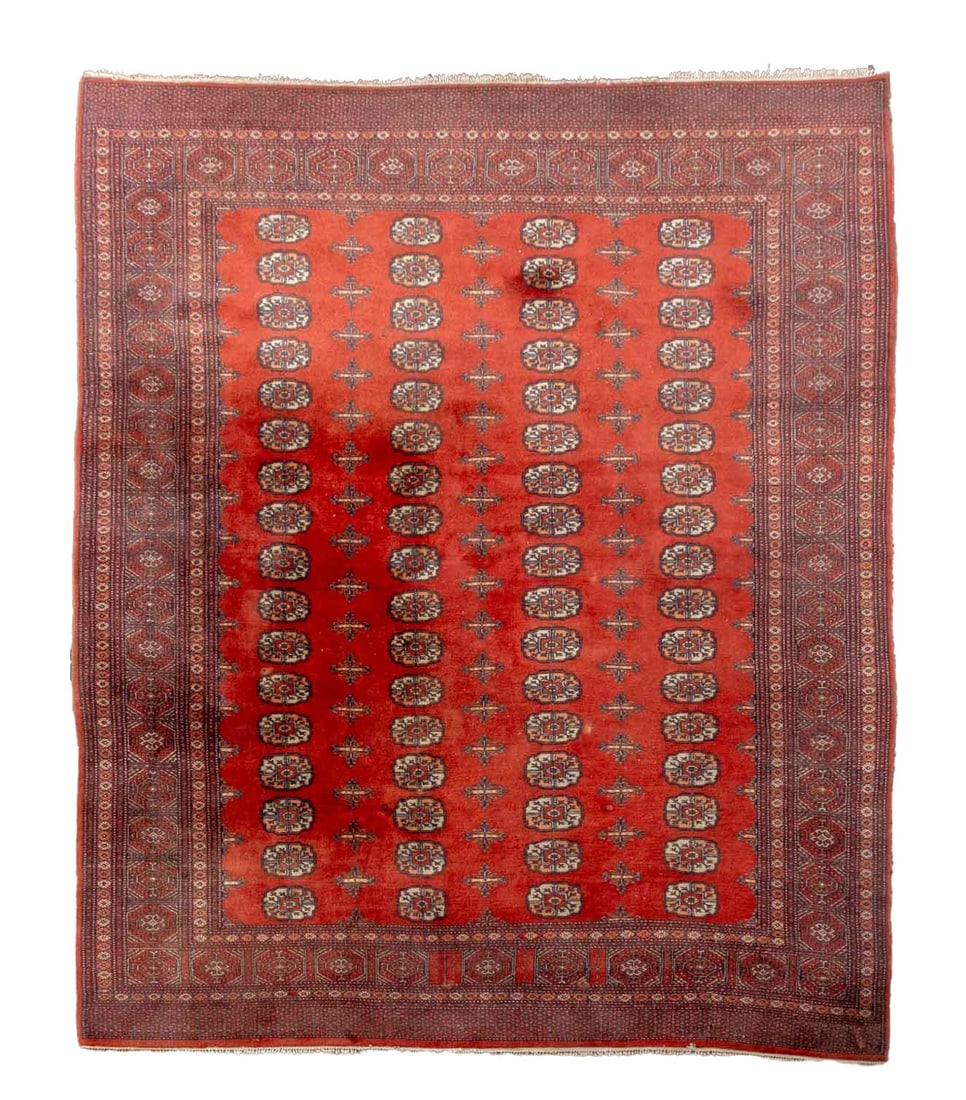 Pakistani Bokhara Wool Carpet, 9' 10" x 8' 4" (1 of 6)