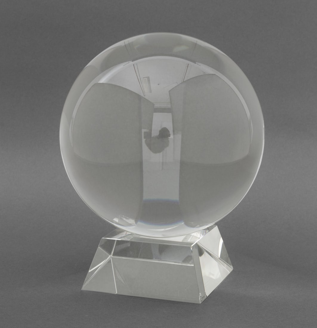 Modern Crystal Ball on Stand (1 of 5)