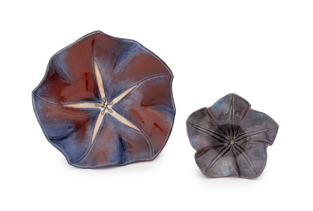 Art Pottery Flower Form Wall Sculptures, 2 (1 of 12)