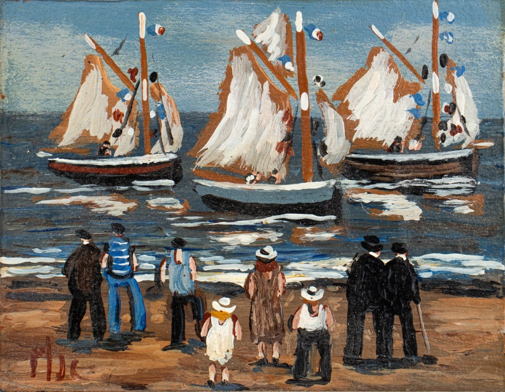 Illegibly Signed "Normandie" Oil on Canvas - 2