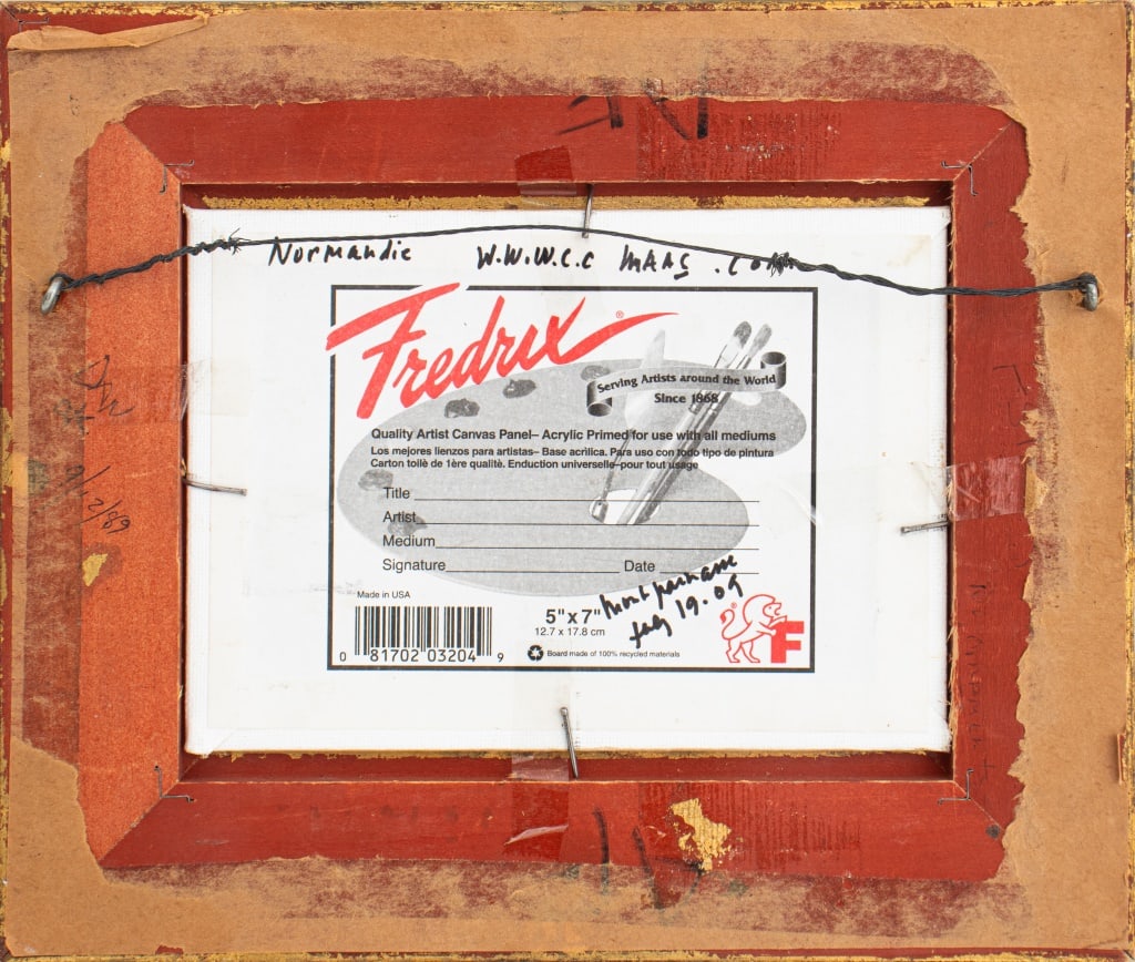 Illegibly Signed "Normandie" Oil on Canvas - 3