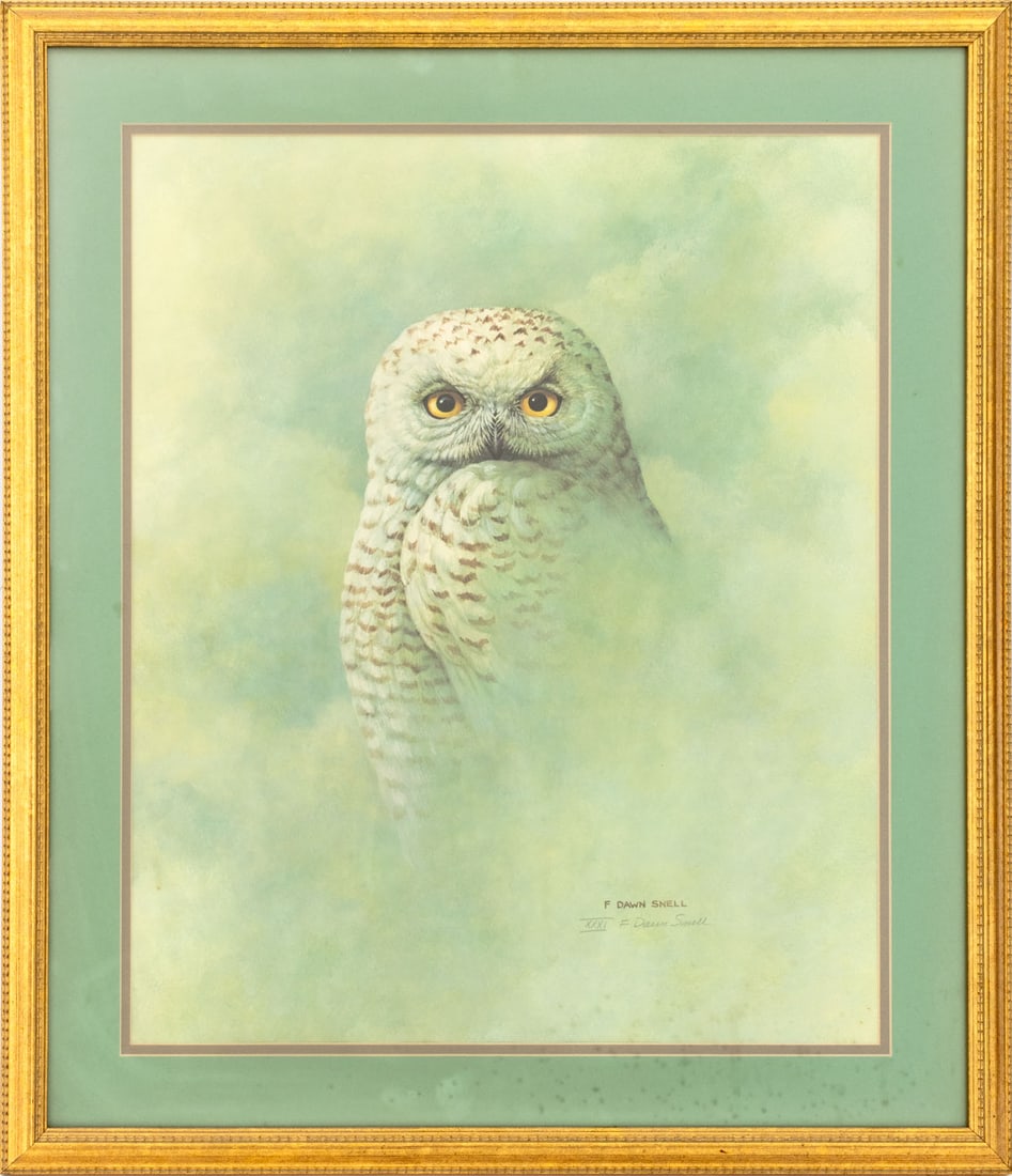 F. Dawn Snell "Hibou" Offset Lithograph (1 of 5)