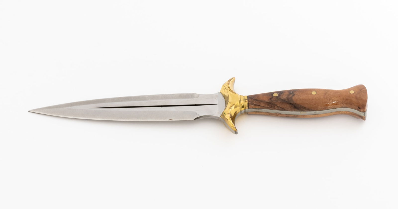 Oak Handled Double-Edged Dagger - 3