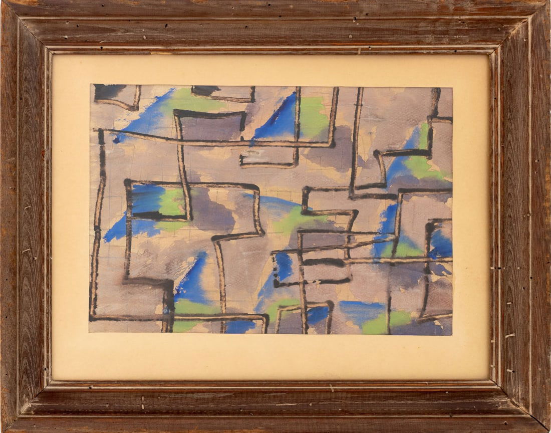 Polychrome Geometric Composition Watercolor (1 of 5)