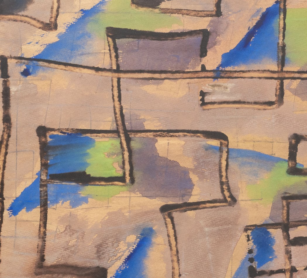 Polychrome Geometric Composition Watercolor - 3