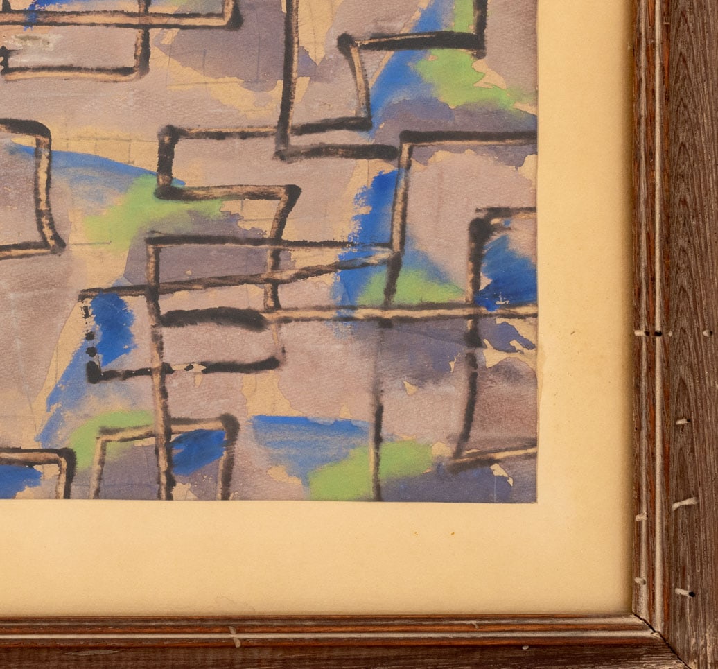 Polychrome Geometric Composition Watercolor - 4