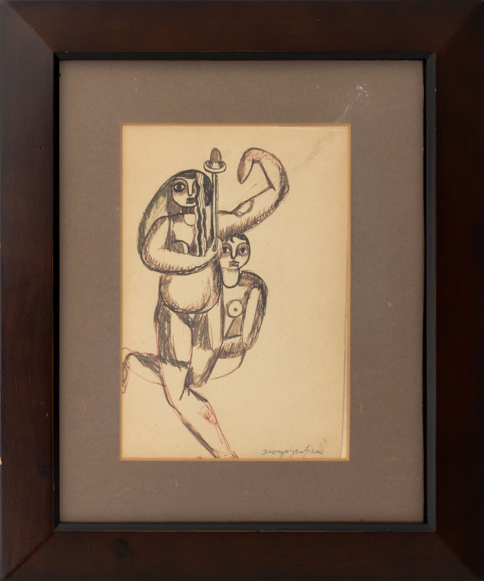 Oronzo Vito Gasparo Abstract Figures Mixed Media (1 of 7)