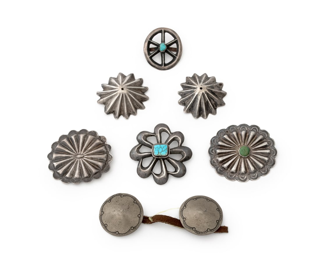 Navajo Dine Silver Buttons, 8 (1 of 11)