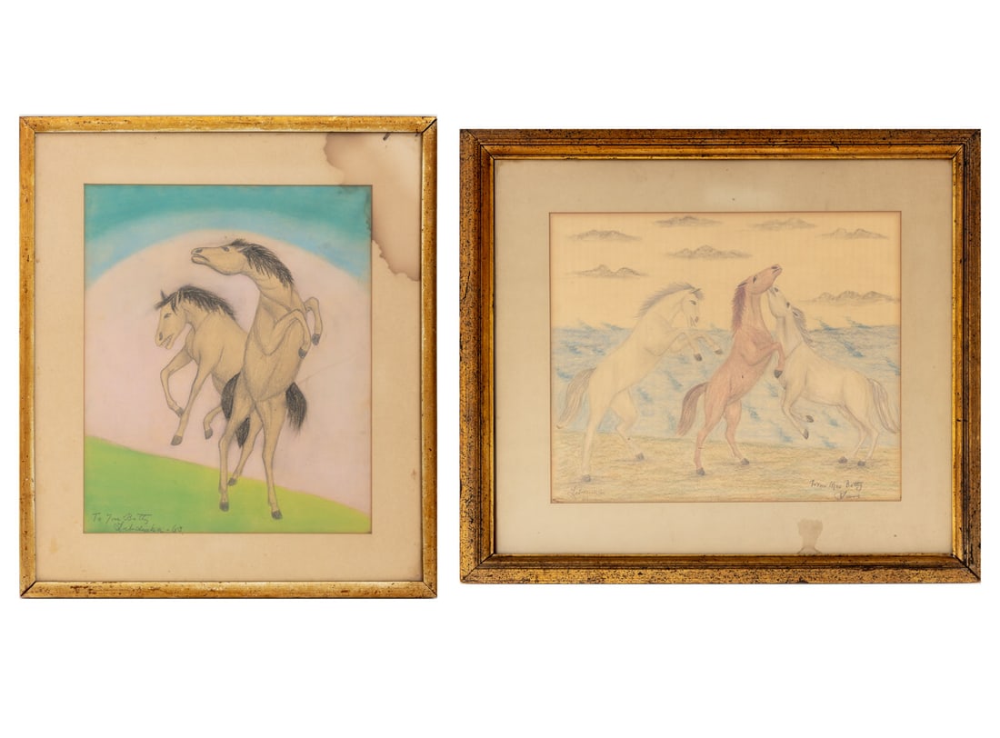 Larry Lebduska Horse Composition Colored Pencil, 2 (1 of 15)