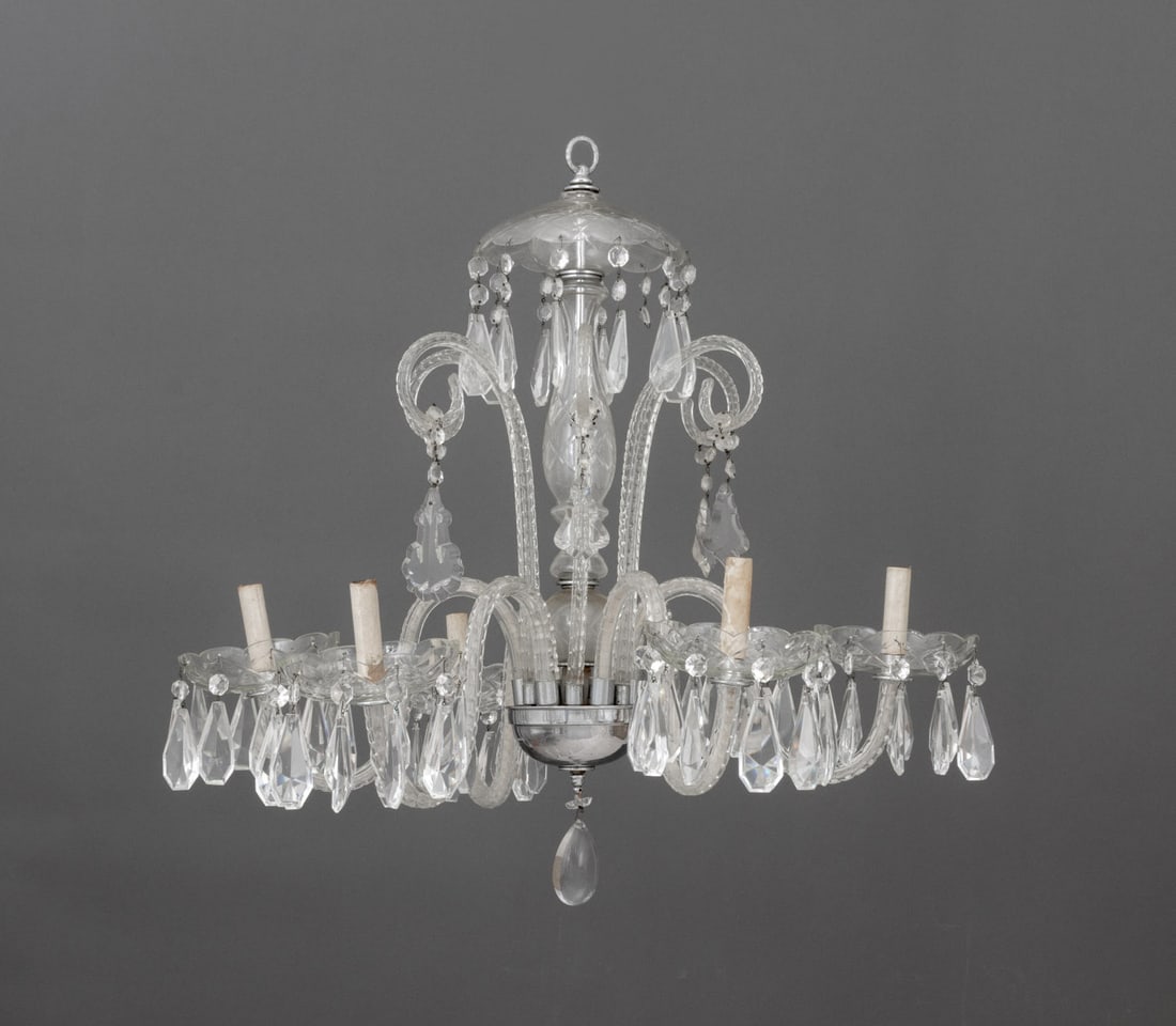Italian Six-Branch Crystal Chandelier (1 of 12)