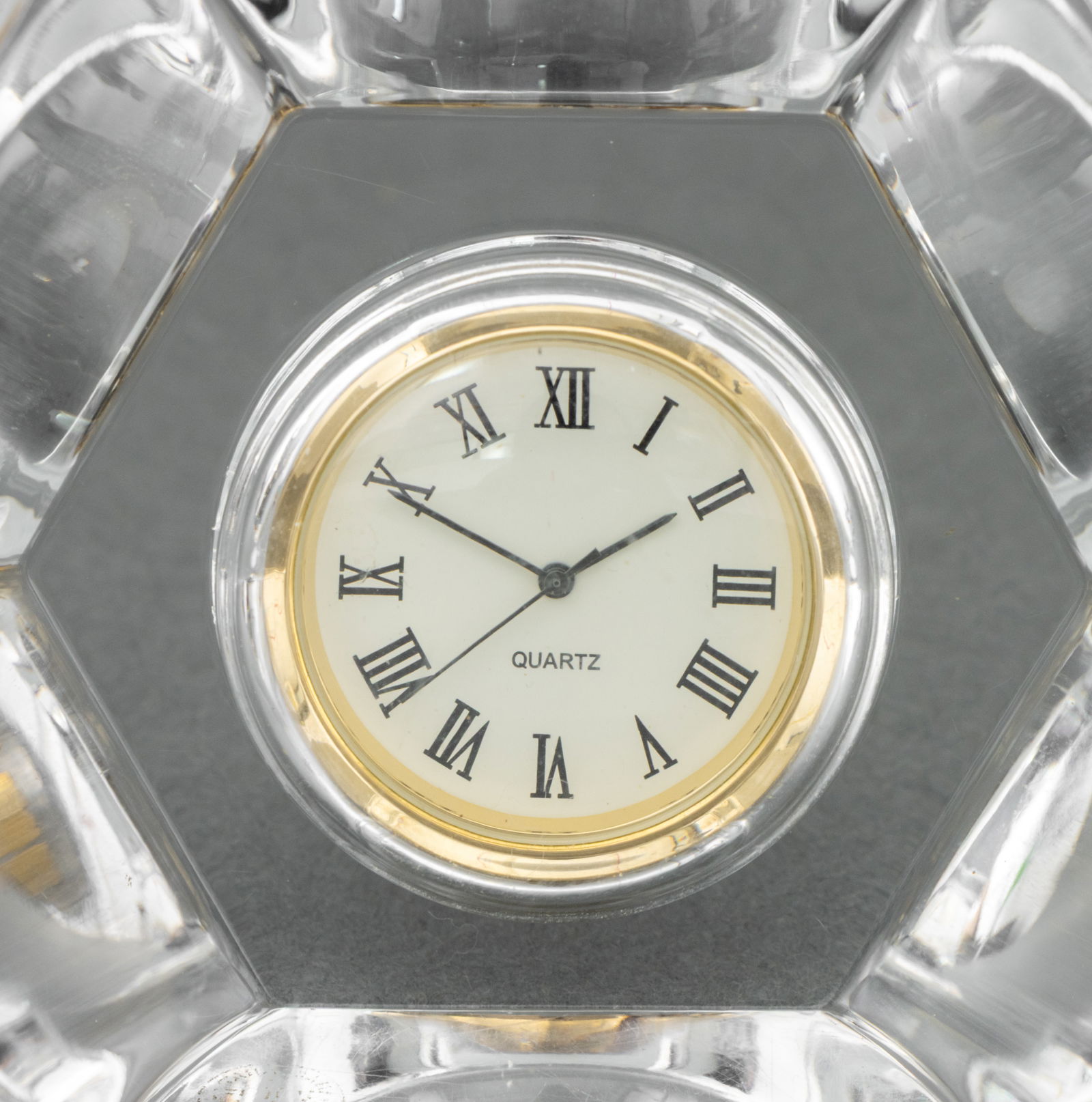 Baccarat Crystal Hexagonal Desk Clock - 3