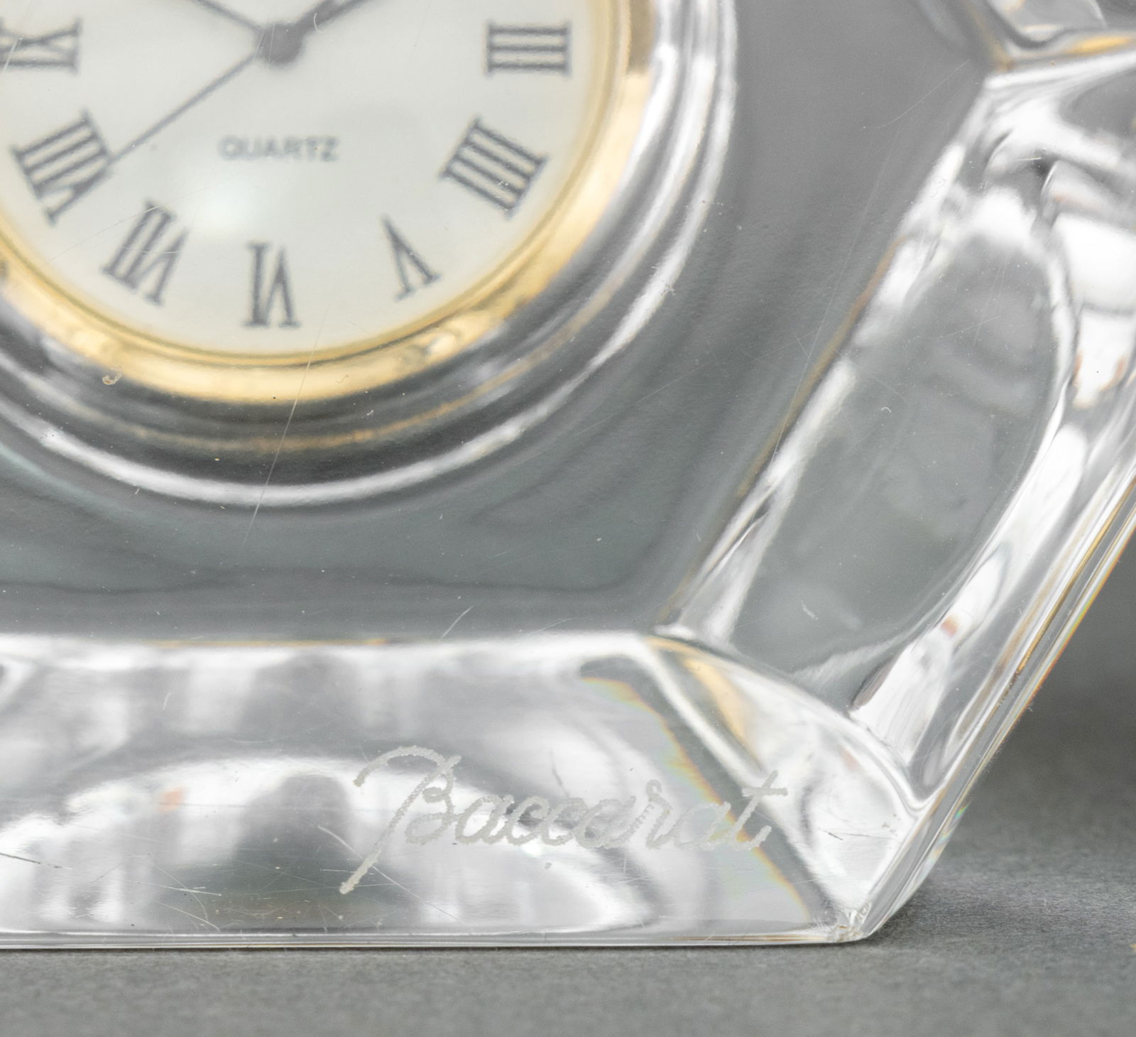 Baccarat Crystal Hexagonal Desk Clock - 5