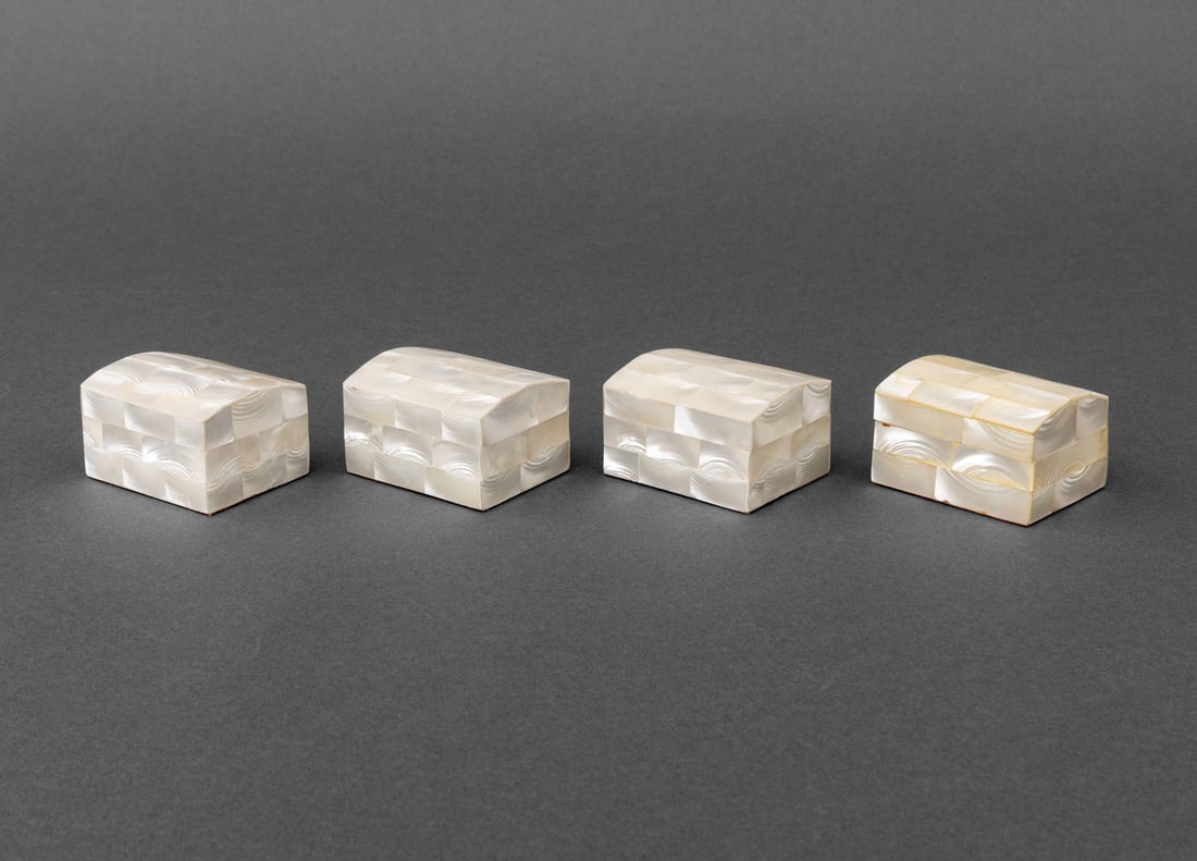 Mother-of-Pearl Covered Trinket Boxes, 4 (1 of 5)