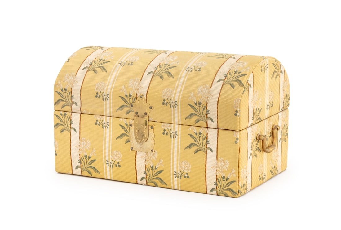 Italian Silk Brocade Domed Top Jewelry Box (1 of 10)