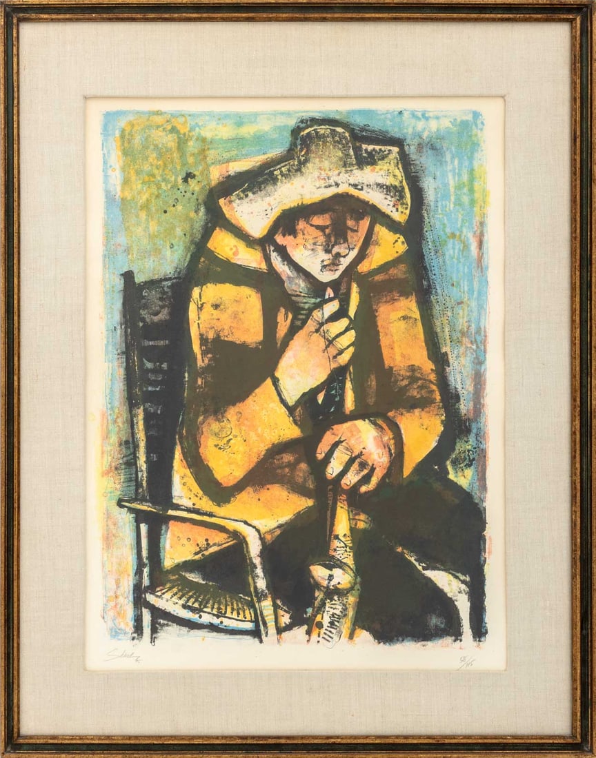 Serge Shart Seated Man Lithograph, 1965 (1 of 8)
