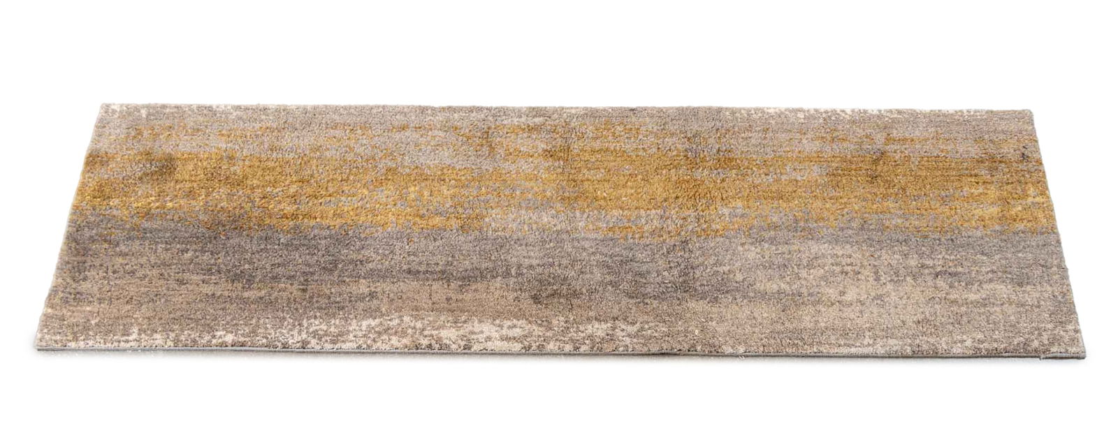 Karastand "Enigma" Beige Runner, 7' 9" x 2' 3": Karastand "Enigma" Beige Polyester Runner. 7' 9" L x 2' 3" W. Provenance: From an East 74th Street Estate. Keywords: Rugs, Carpets, Area rug, Floor covering, Designer, Textiles, Interior design,